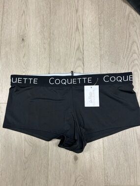 Coquette Women's Black Diva Booty Short Underwear